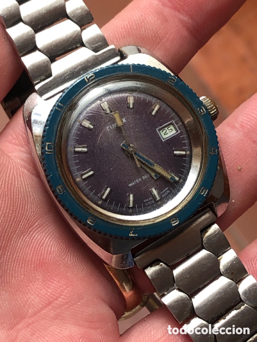 Vintage: Reloj diver timex caja cromada - Foto 5