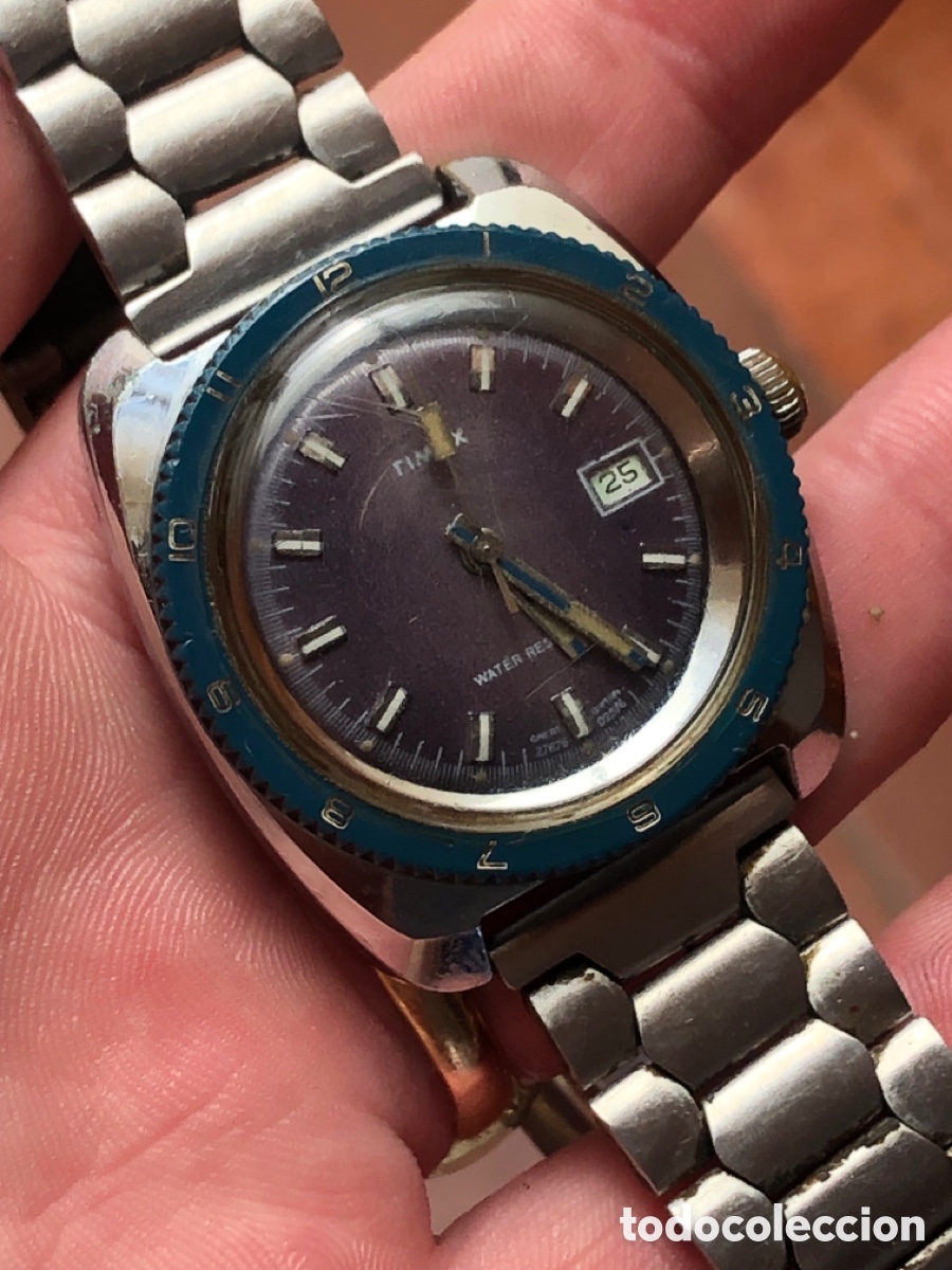 Vintage: Reloj diver timex caja cromada - Foto 10