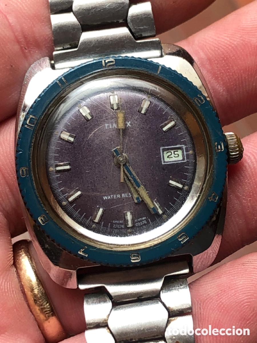 Vintage: Reloj diver timex caja cromada - Foto 1