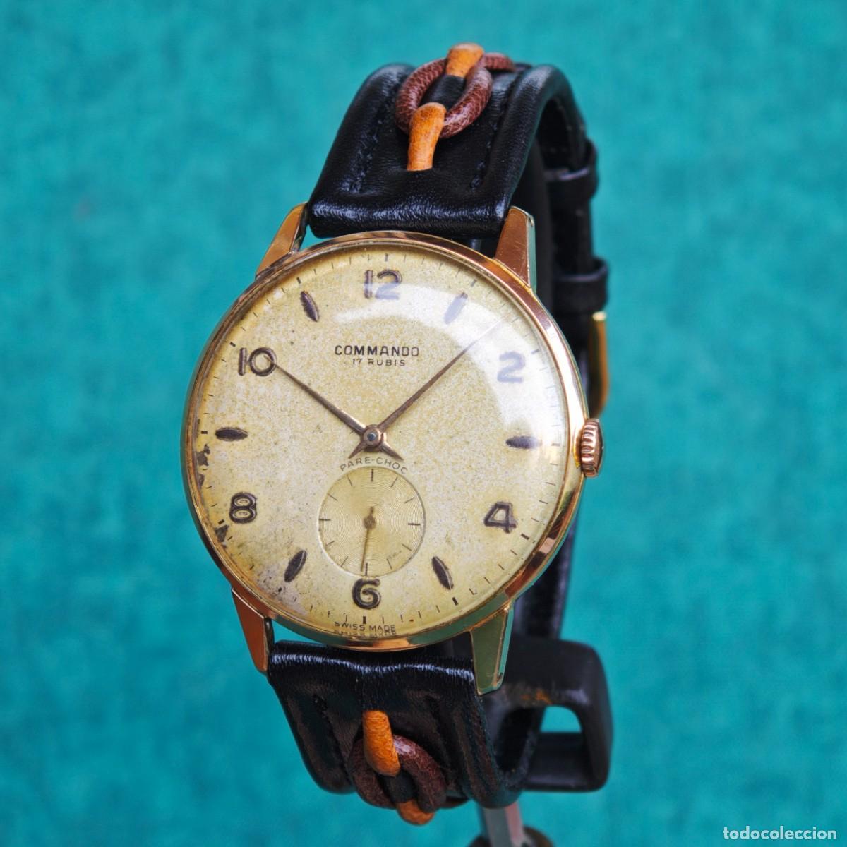 Vintage: COMMANDO jumbo 38mm reloj de cuerda vintage 1560 montre orologio watch
