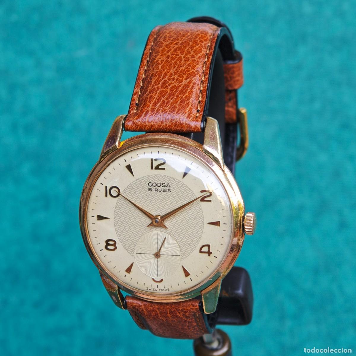 Vintage: CODSA jumbo 38mm reloj de cuerda vintage Landeron 501 montre orologio watch