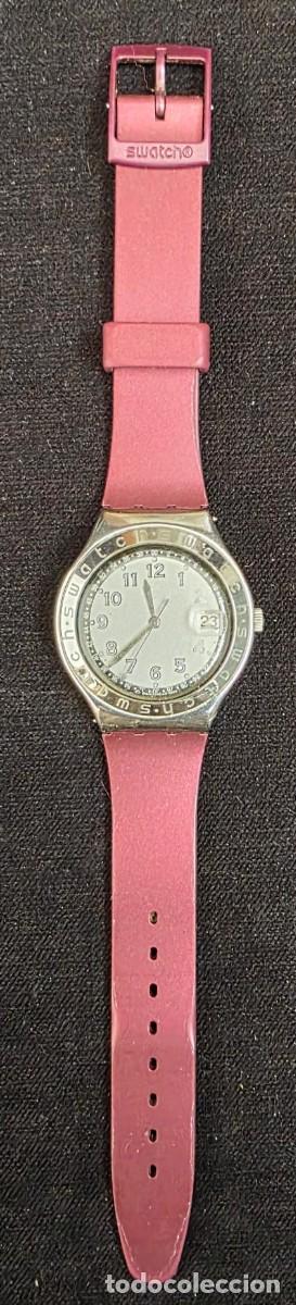 Vintage: Reloj Swatch Irony Vintage AG 1999 Swiss Made Acero Inoxidable con Calendario &ndash; Correa Original