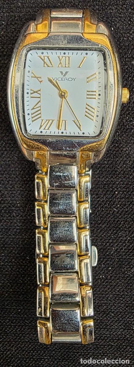 Vintage: Reloj Viceroy Mujer Bicolor Acero Dorado y Plateado &ndash; Esfera Blanca con N&uacute;meros Romanos &ndash; Caja 3 cm