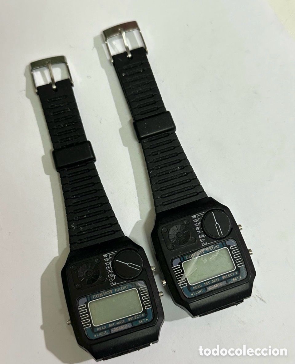 Vintage: Lote de dos Relojes Vintage CONVOY Radio WATCH LCD No funciona