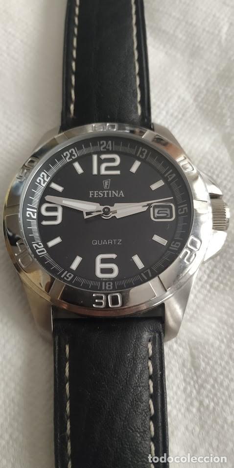 Vintage: Festina esfera muy legible a estrenar maqui cuarzo tama&ntilde;o 42 como se ve en las fotos