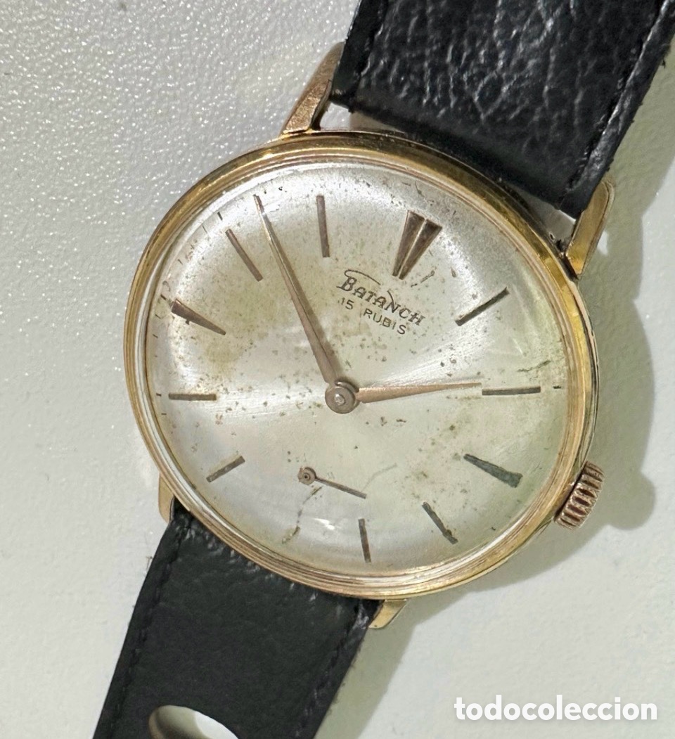Vintage: Reloj BATANCH 15 RUB&Iacute;S De Cuerda Swiss Vintage
