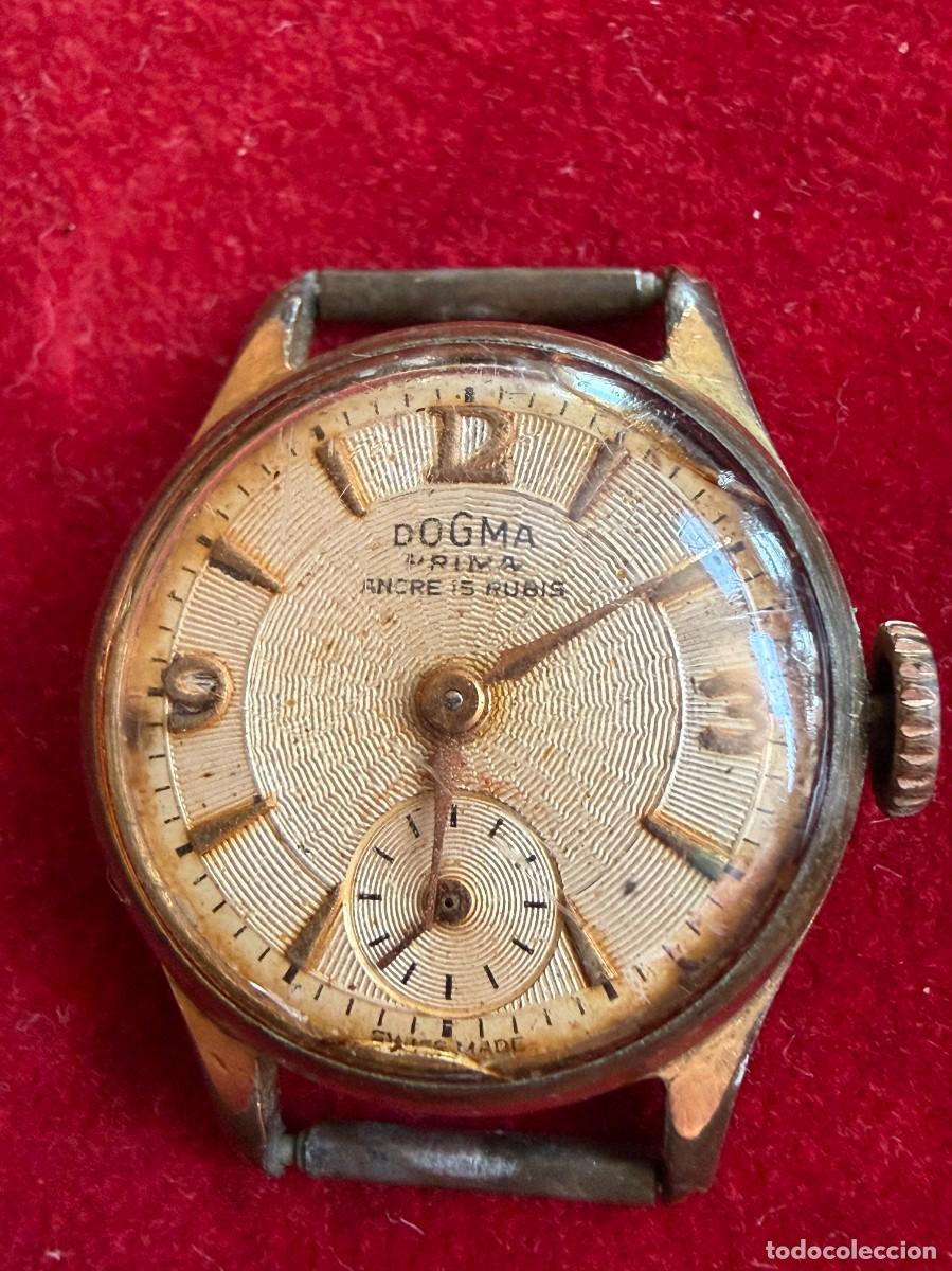 Vintage: Reloj vintage Dogma Prima Suizo 15 Rubis cuerda manual chapado oro 10 micras