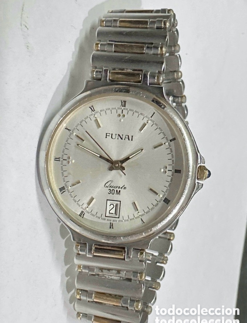 Vintage: Antiguo Reloj FUNAI Quartz Date Colecci&oacute;n Swiss Vintage