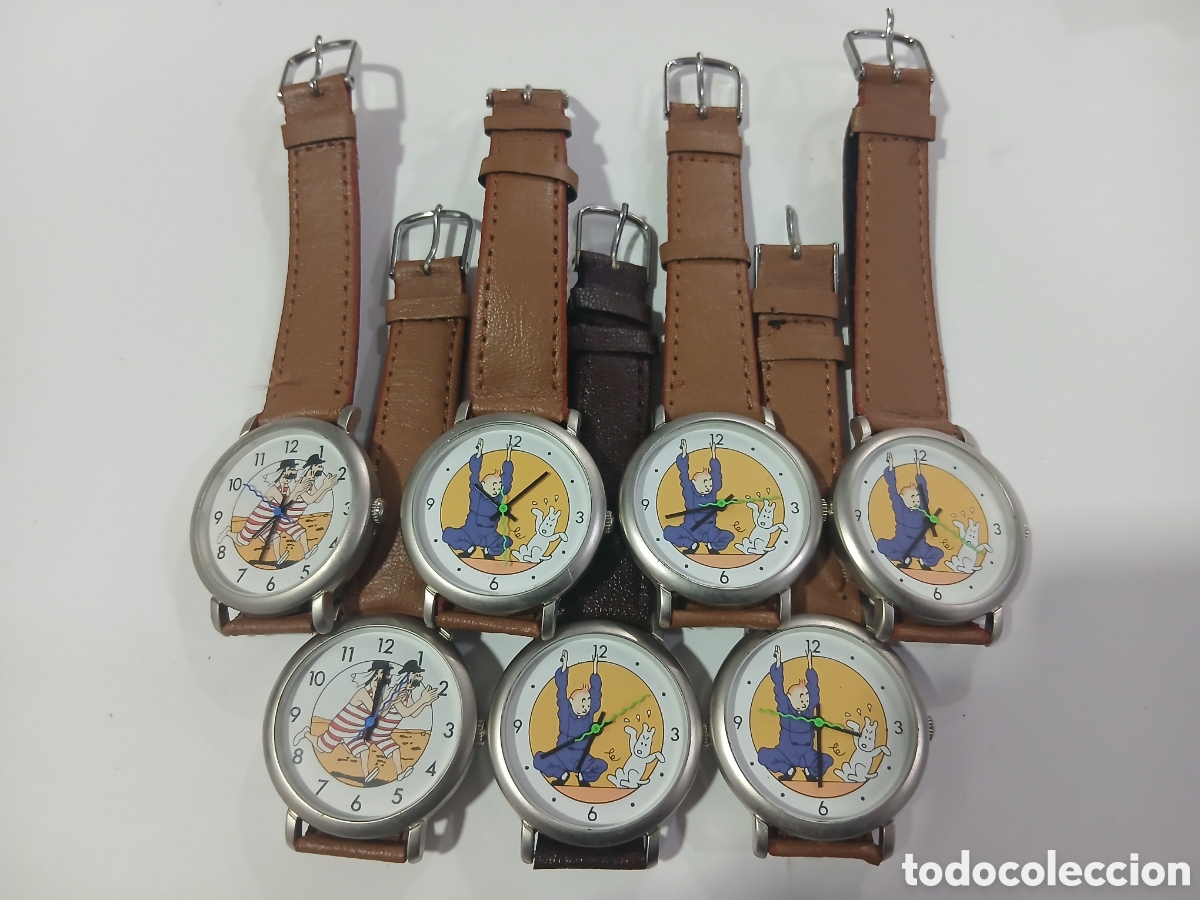 Vintage: Lote de relojes de Tintin a estrenar. (L129)