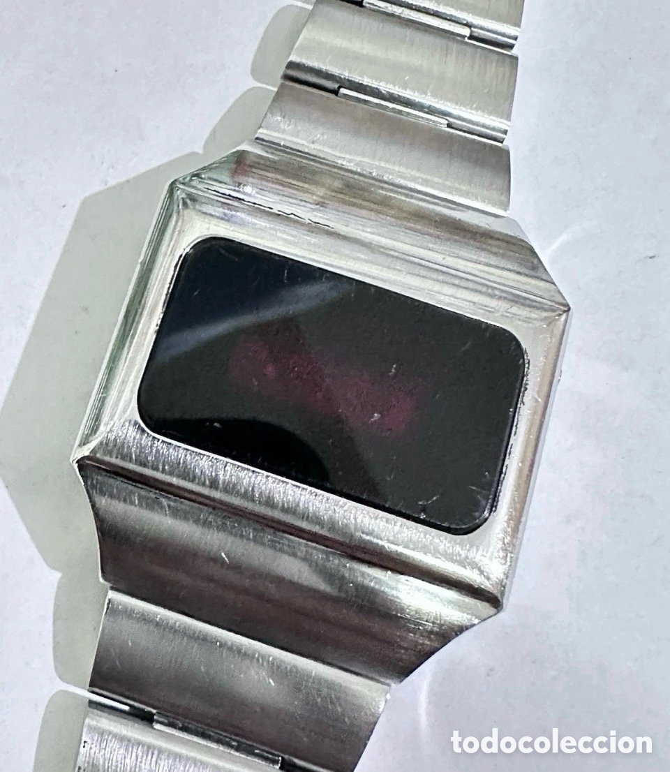 Vintage Watches: Antiguo Reloj DIGITAL LED ROJO 1960 Acero Inoxidable Vintage U.S.A.