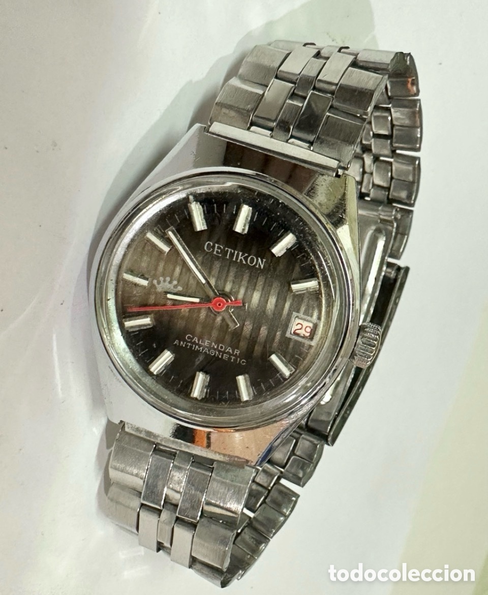 Vintage: Antiguo Reloj CETIKON ANTIMAGNETIC Con D&iacute;a Vintage