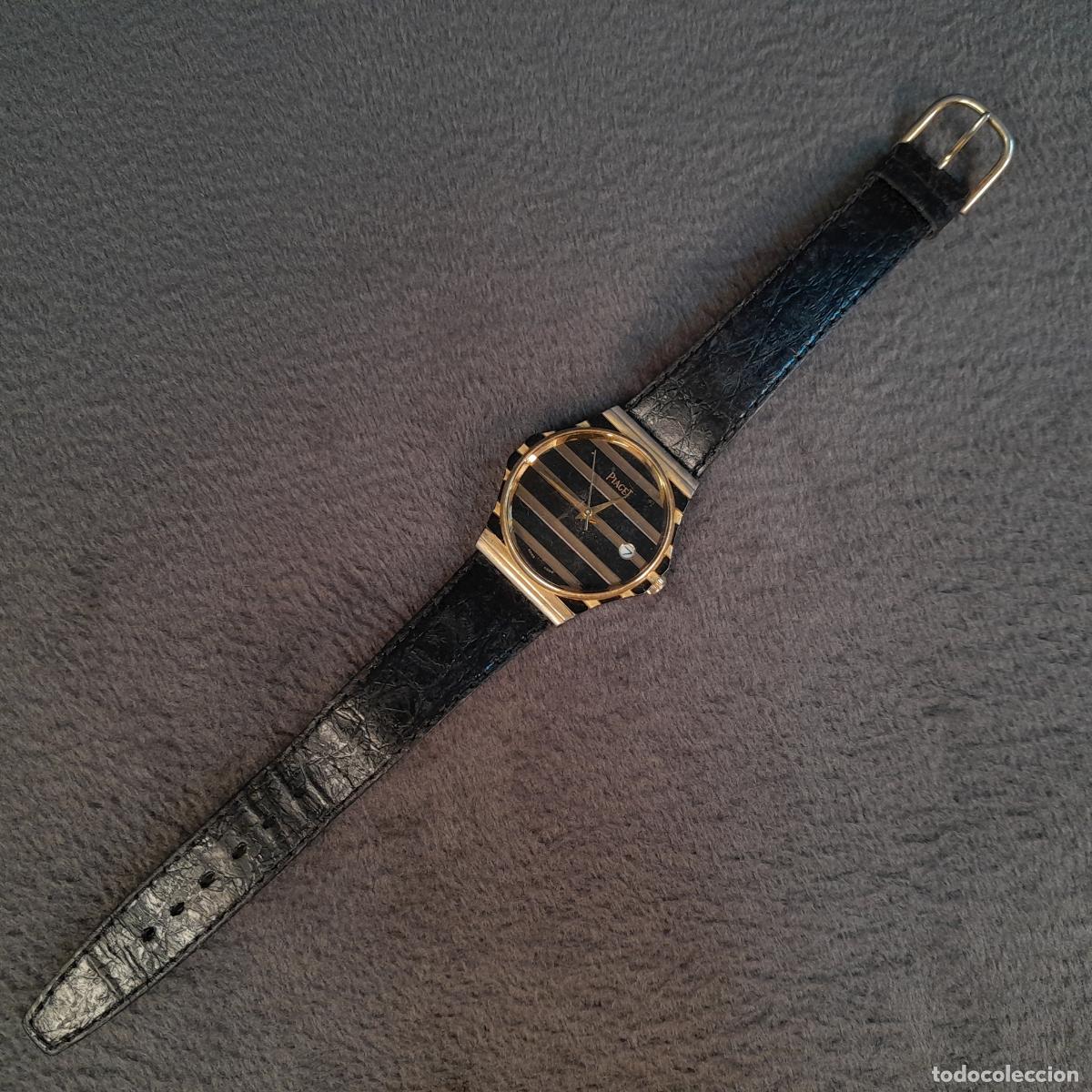 Vintage: R-470. RELOJ DE PULSERA PIAGET DE CUARZO CON ESFERA A RAYAS. A&Ntilde;O 1980 CA.