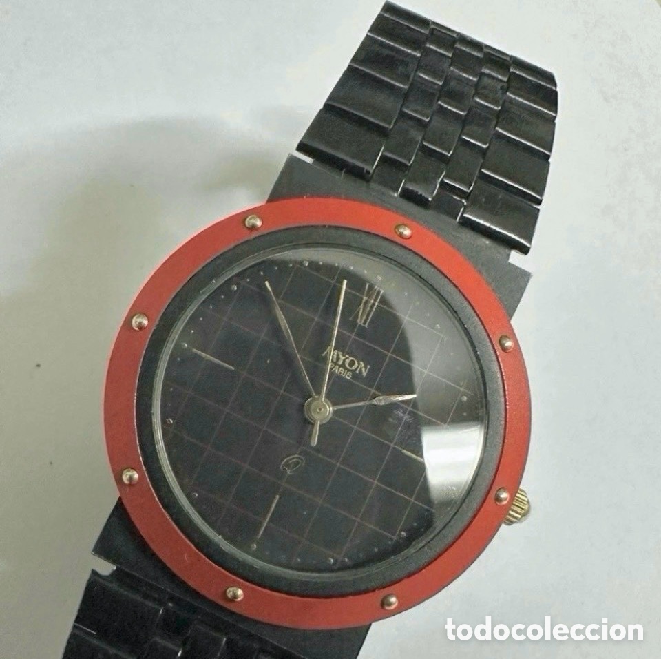 Vintage: Antiguo Reloj MYON Paris Quartz Verre Min&eacute;ral