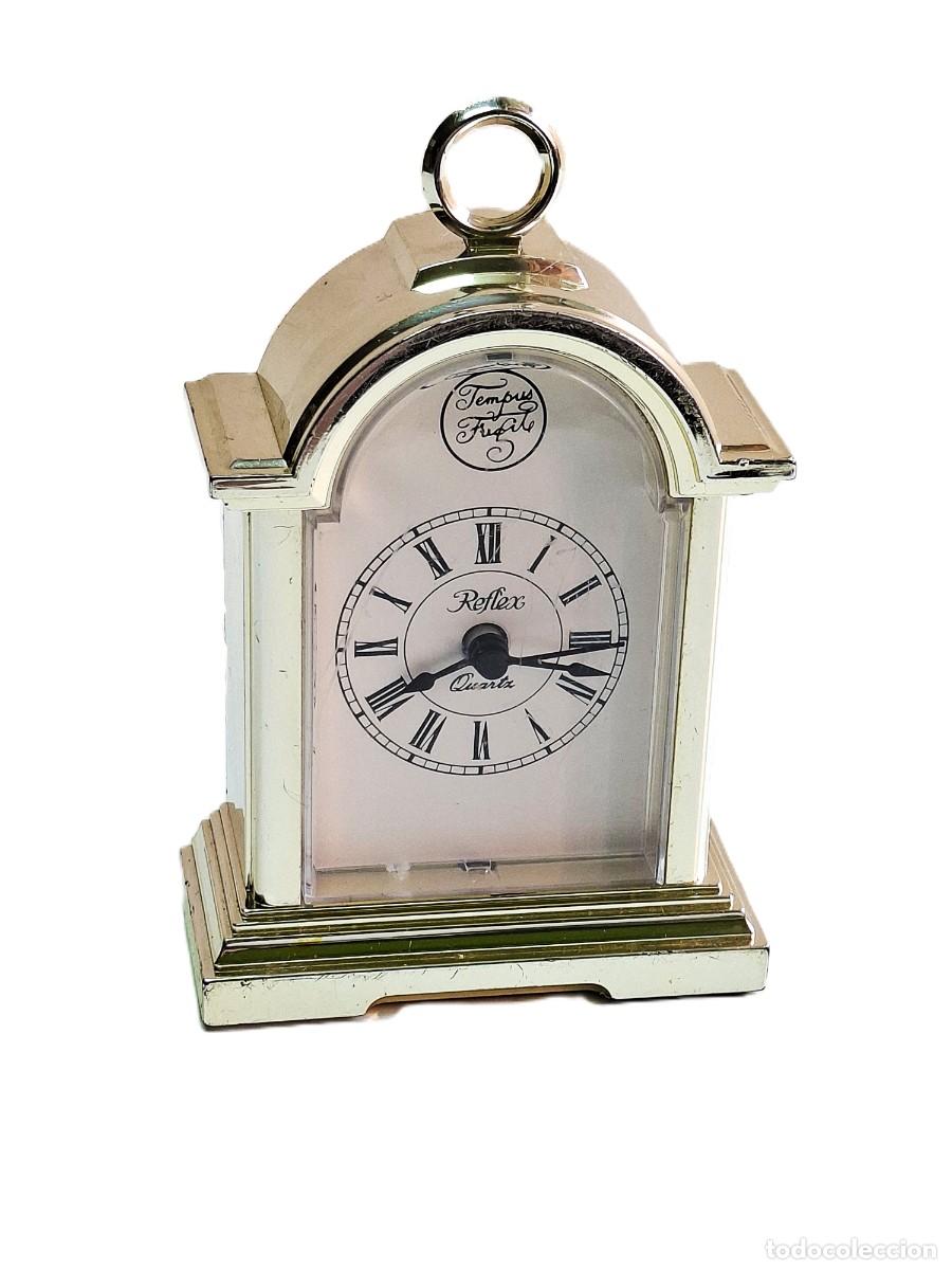 Vintage: RELOJ DE MESA PLATEADO ROFLEX TEMPUS FUGIT (MAQUINARIA DE CUARZO)