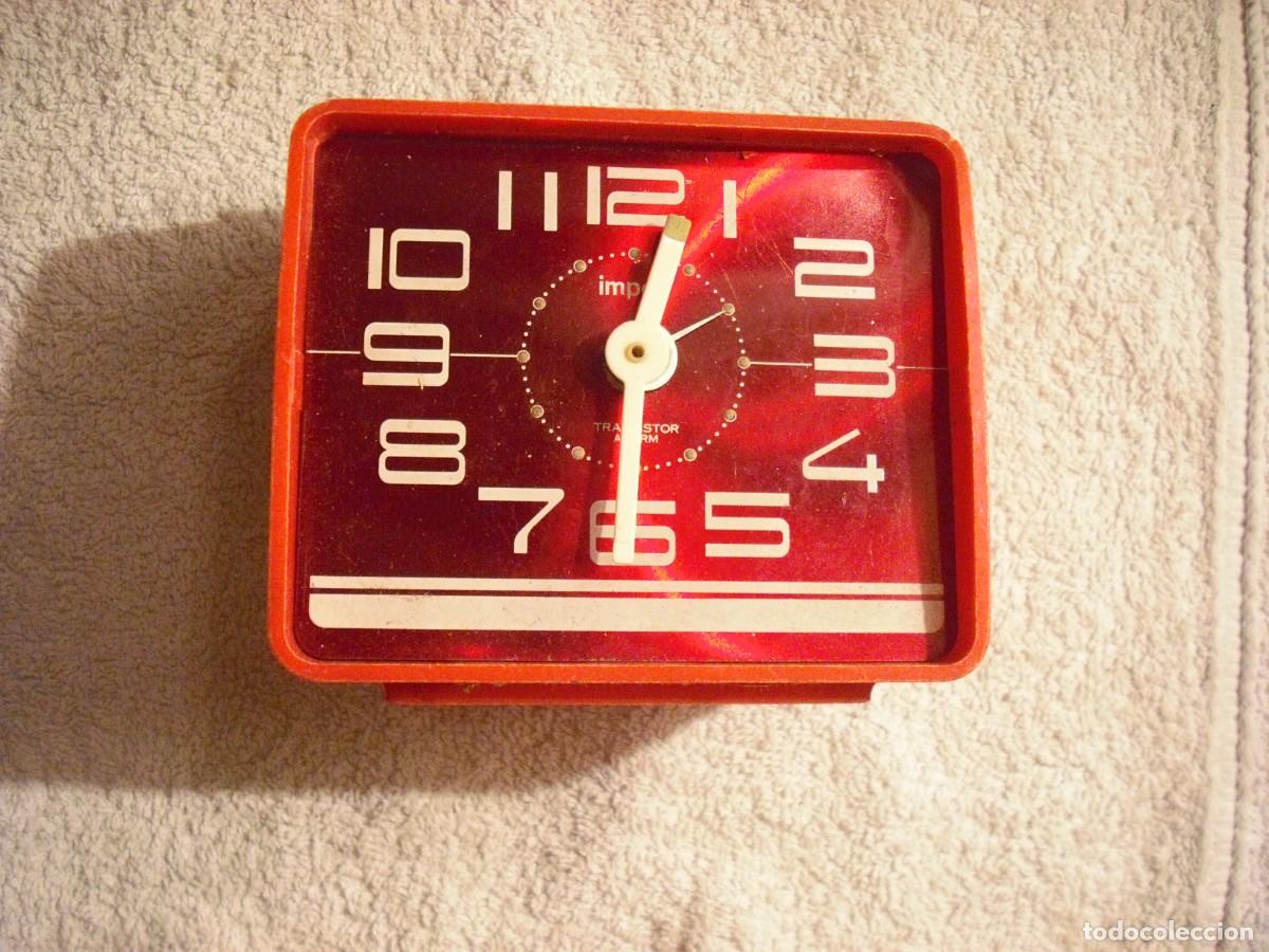 Vintage: RELOJ DESPESTADOR IMPEX ROJO
