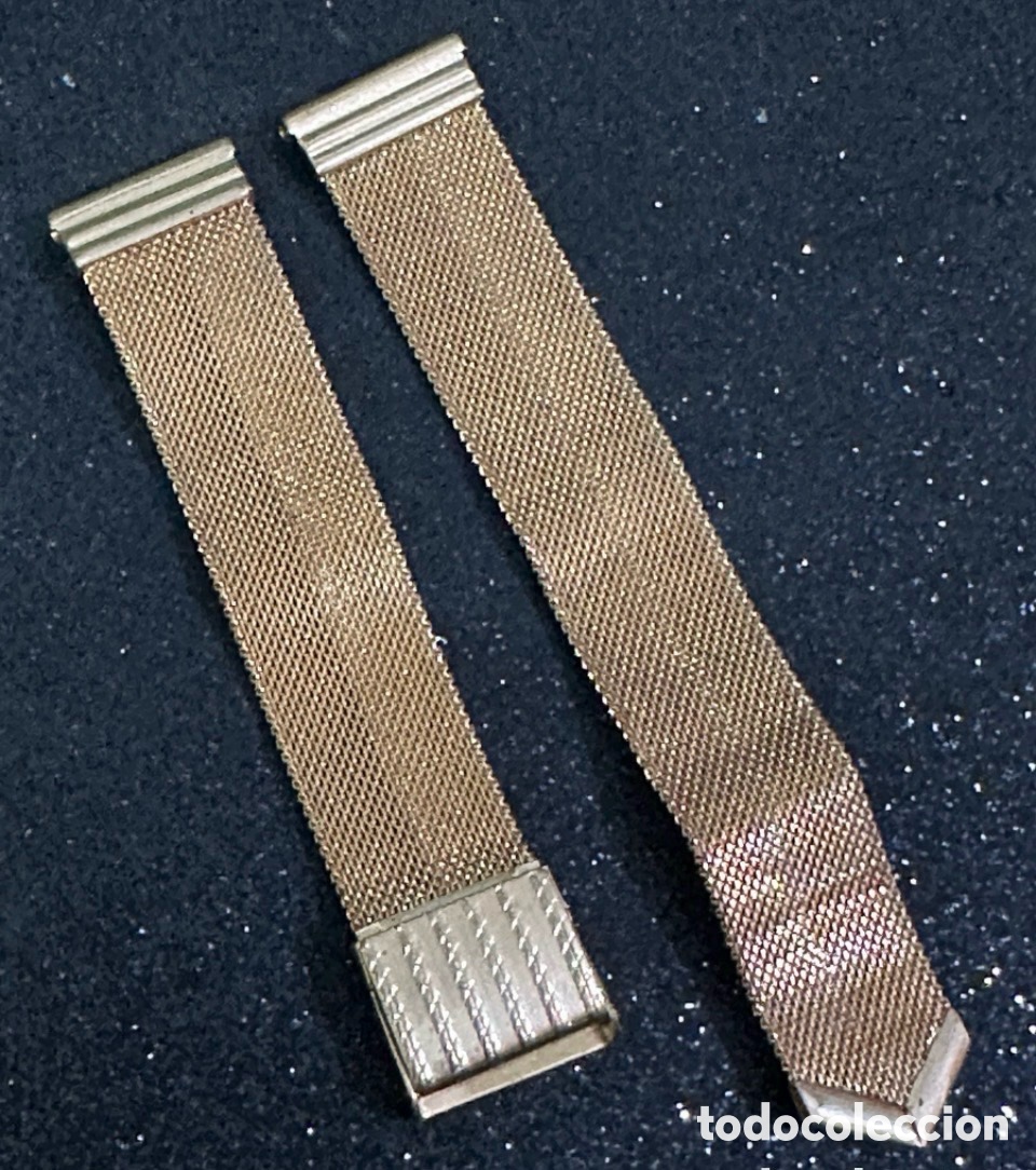 Vintage: Antiguo Brazalete Dorado para reloj de 18mm Vintage