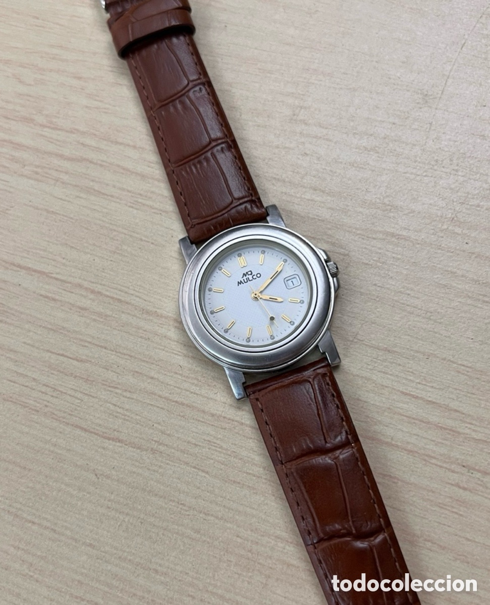 Vintage: ✅ Reloj MULCO MQ calendario cuarzo acero suizo eta 955.414 caballero