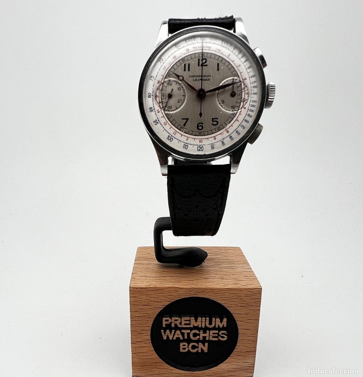 Vintage: Leonidas Chronograph Vintage &ndash; Valjoux 22 de rueda de pilares &ndash; A&ntilde;os 40/50