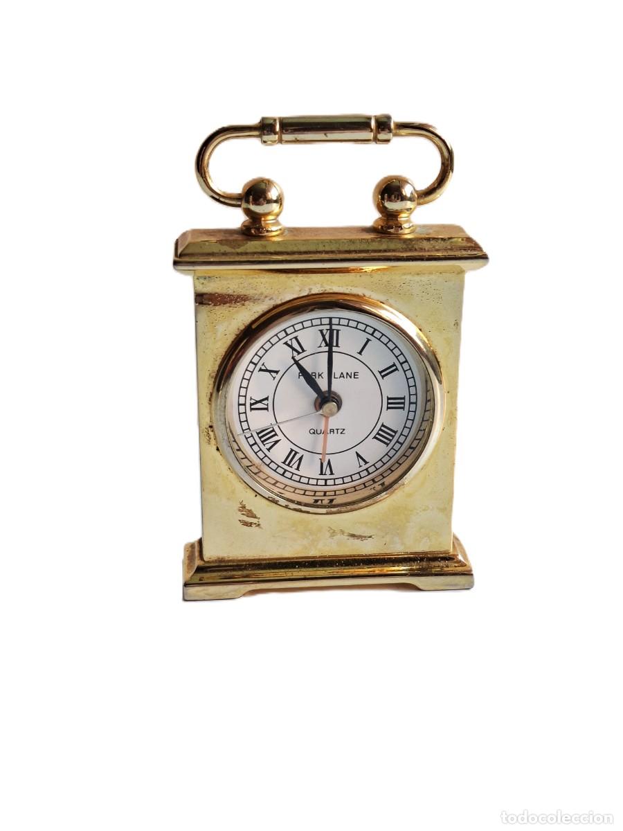 Vintage Watches: RELOJ DE MESA EN MINIATURA VINTAGE PARK LANE, LATON Y CUARZO, ESTILO CARRUAJE 8X6.5 CM