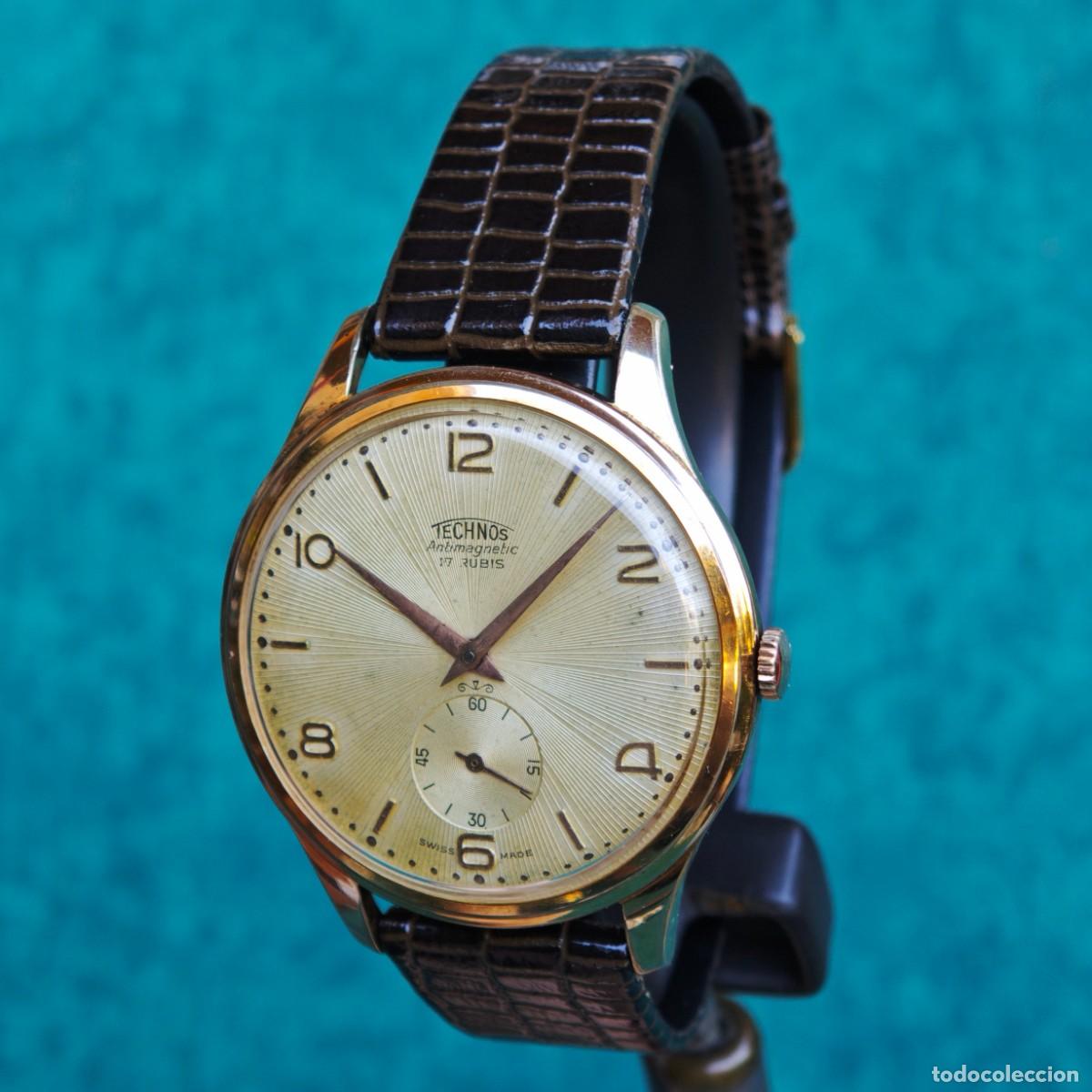 Vintage: TECHNOS jumbo 39mm reloj de cuerda vintage 1130 montre orologio watch