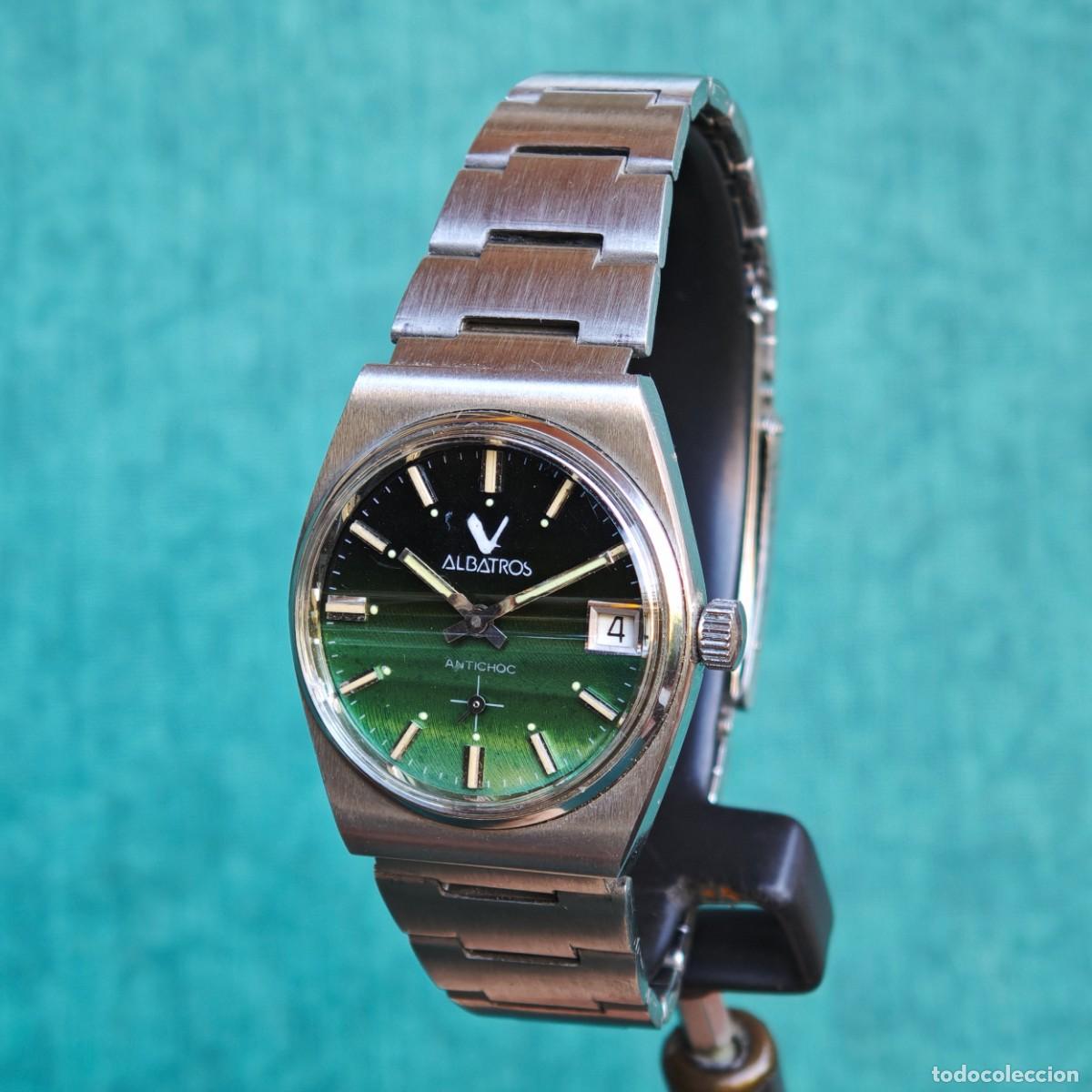 Vintage: ALBATROS reloj de cuerda acero vintage montre orologio watch NOS