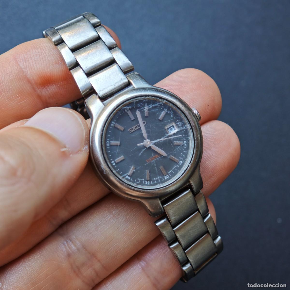 Vintage: SEIKO quartz reloj vintage titanio 7N82 43Y4-B.E montre orologio titanium watch Japan