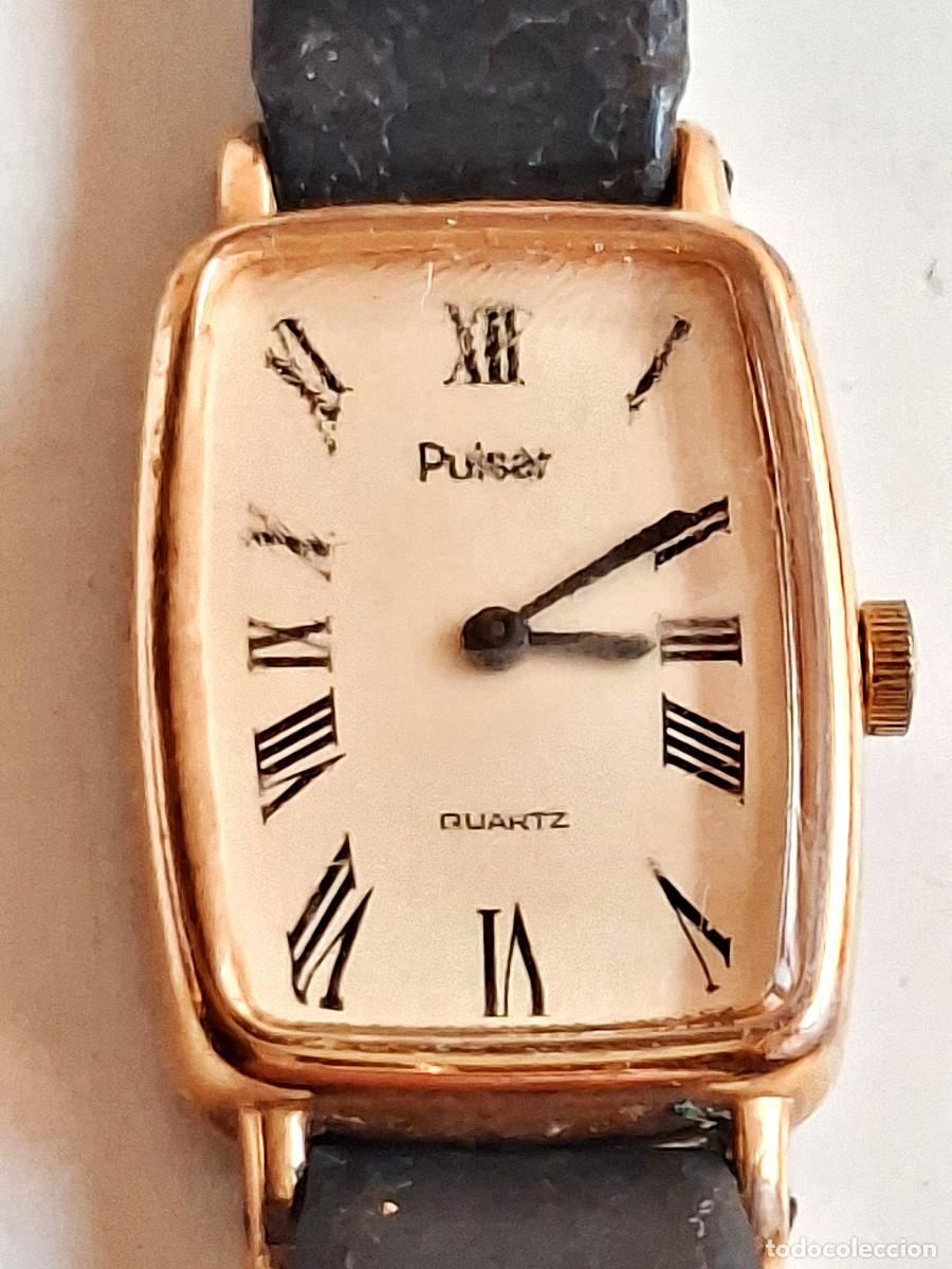Vintage: RELOJ PULSAR VINTAGE CUARZO RECTANGULAR DORADO