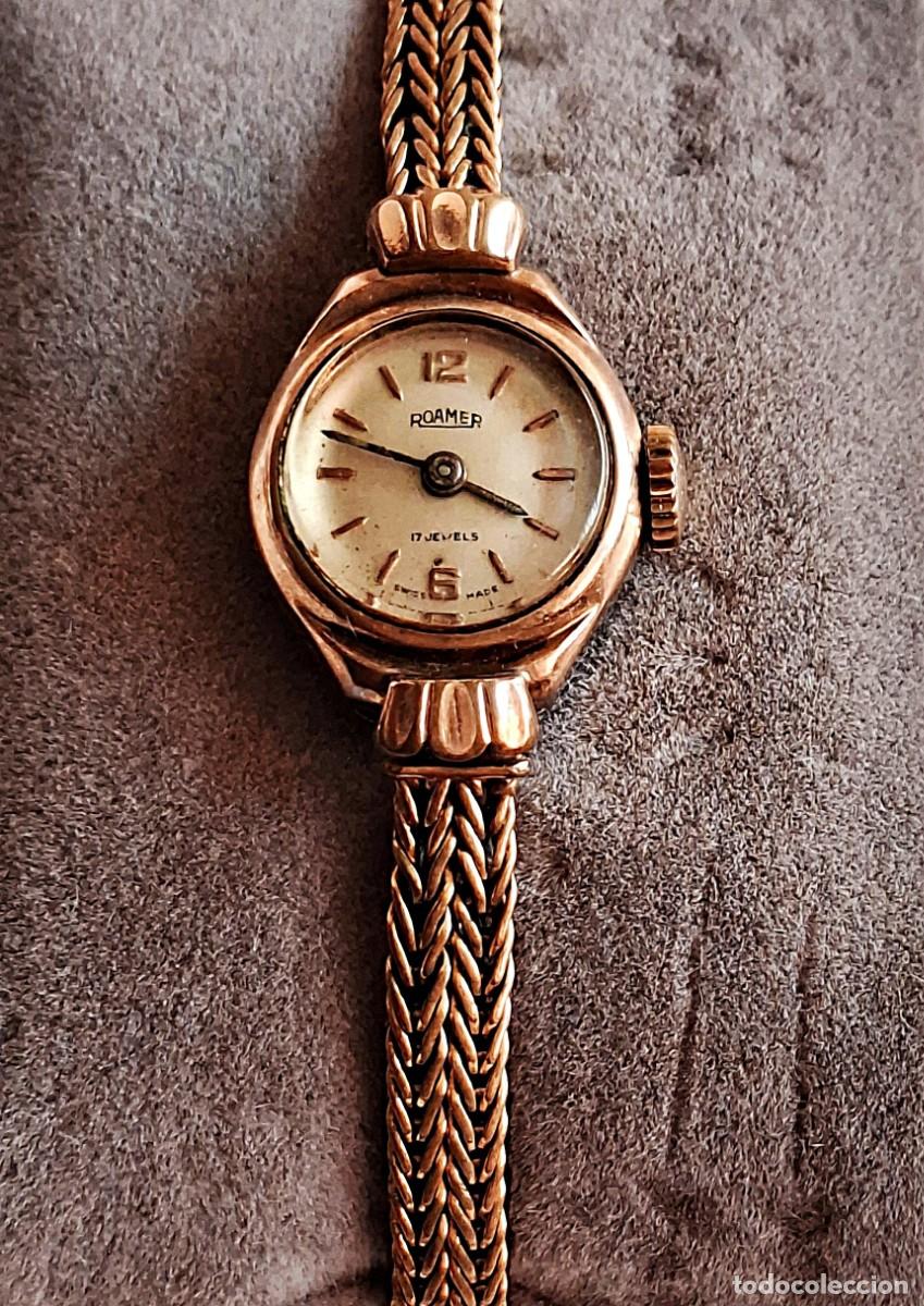 Vintage: RELOJ MEC&Aacute;NICO SUIZO VINTAGE ROAMER DE 17 JEWELS Y BA&Ntilde;O DE ORO DE 20 MICRAS