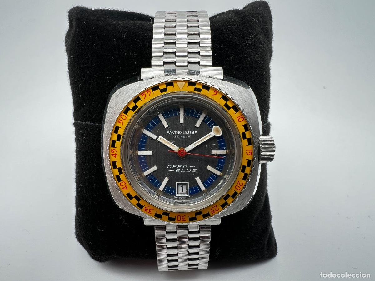 Vintage: Favre-Leuba Deep Blue Lady Ref. 52573 &ndash; Autom&aacute;tico &ndash; A&ntilde;os 70 &ndash; Acero &ndash; Brazalete original