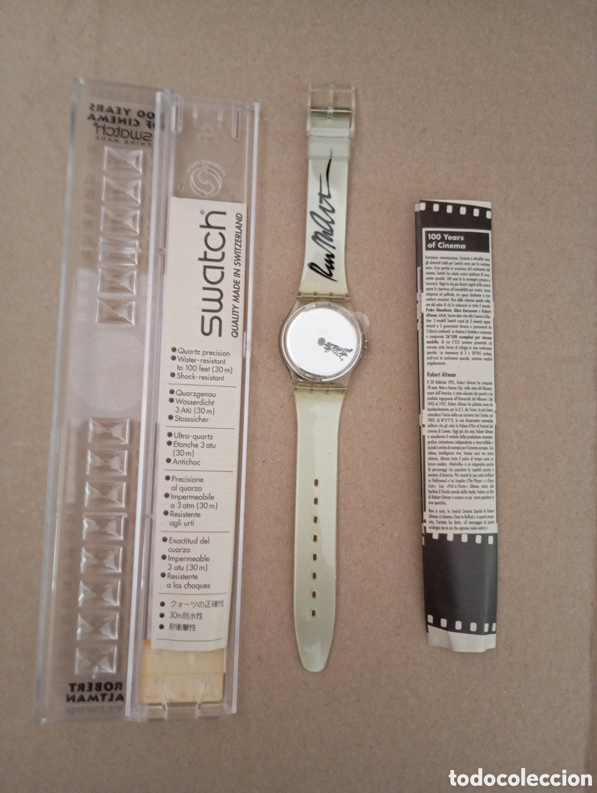 Vintage: RELOJ SWATCH GENT GZ143 &rdquo;TIME TO FEFLECT&rdquo; DE 1995, DISE&Ntilde;ADO POR ROBERT ALTMAN - SIN USAR