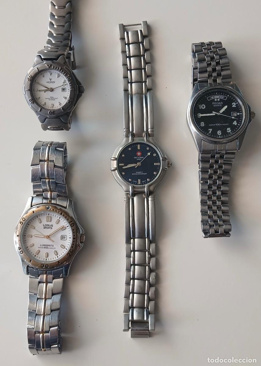 Vintage: Lote 4 Relojes Vintage (Viceroy, Pulsar, Lorus, National Army). Ver fotos