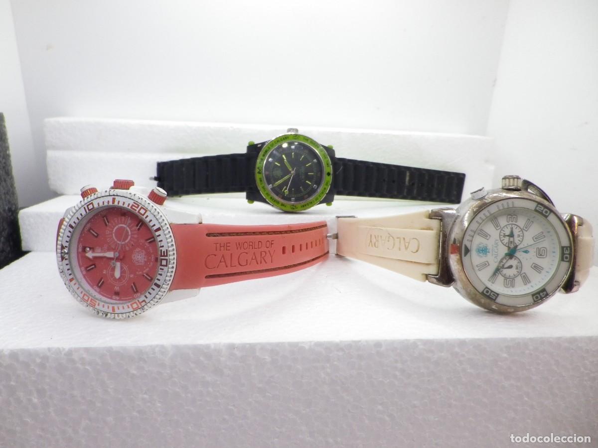 Vintage: LOTE DE 3 RELOJES DEPORTIVOS CALGARY DE COLECCION FUNCIONANDO TODOS OK WATCHES