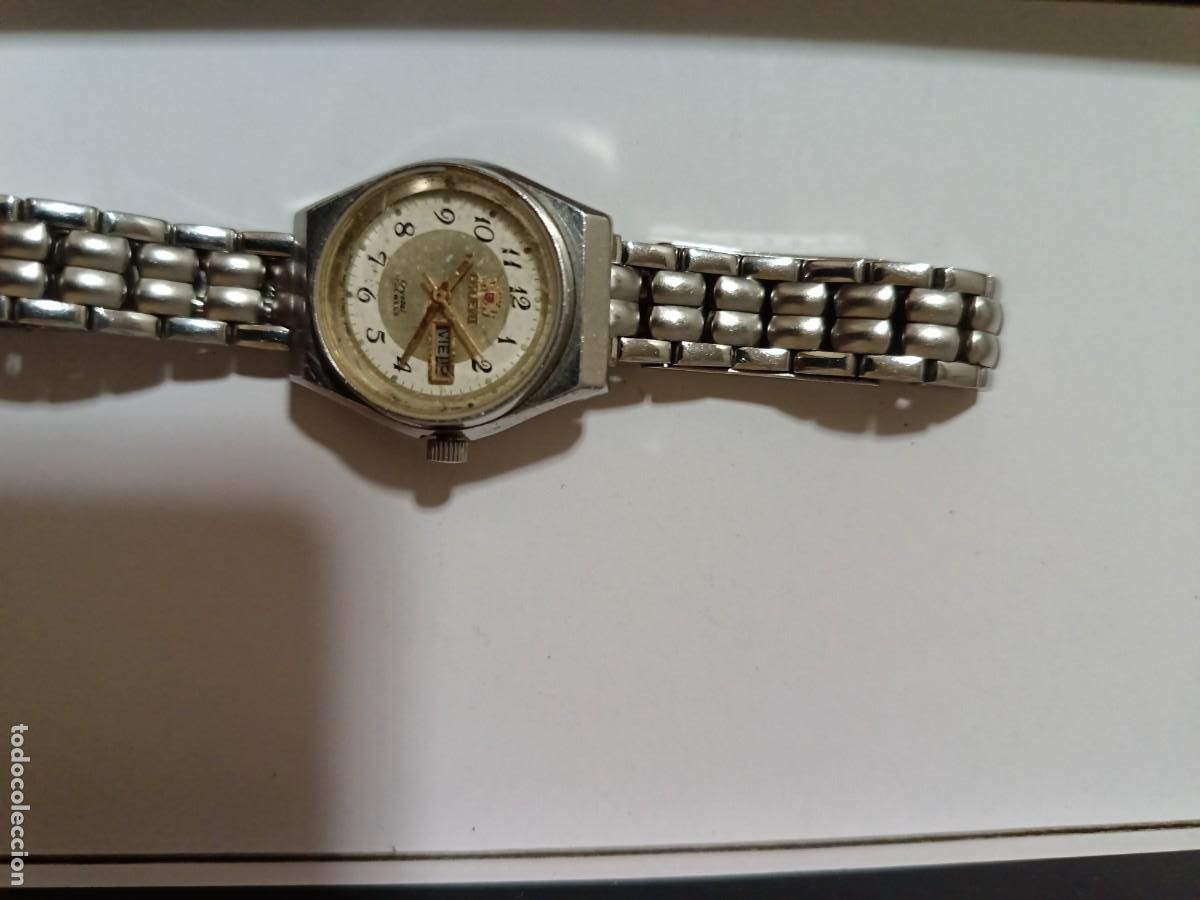 Vintage: Reloj Vintage Orient Crystal 17 Jewels Sra. - Ref. 593727-21B - Doble Calendario (Espa&ntilde;ol) - Todo Ac