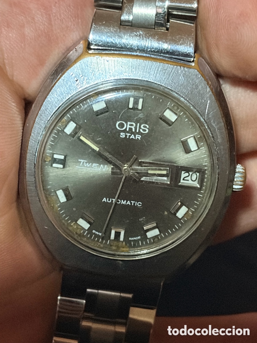 Vintage: Reloj hombre Oris Twen Star autom&aacute;tico. .