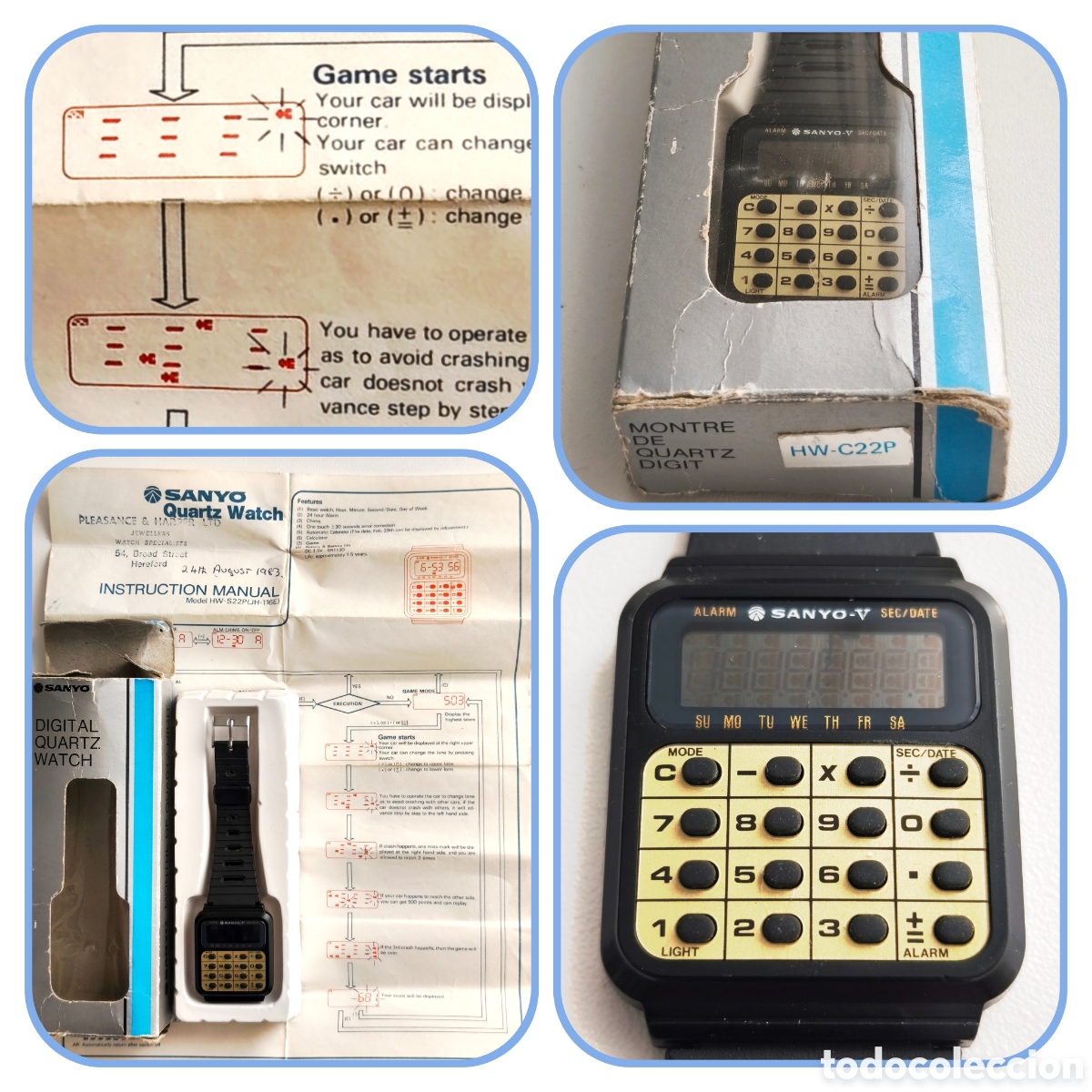 Vintage: Coleccionistas. Sanyo juego carreras coches. Instrucciones y caja