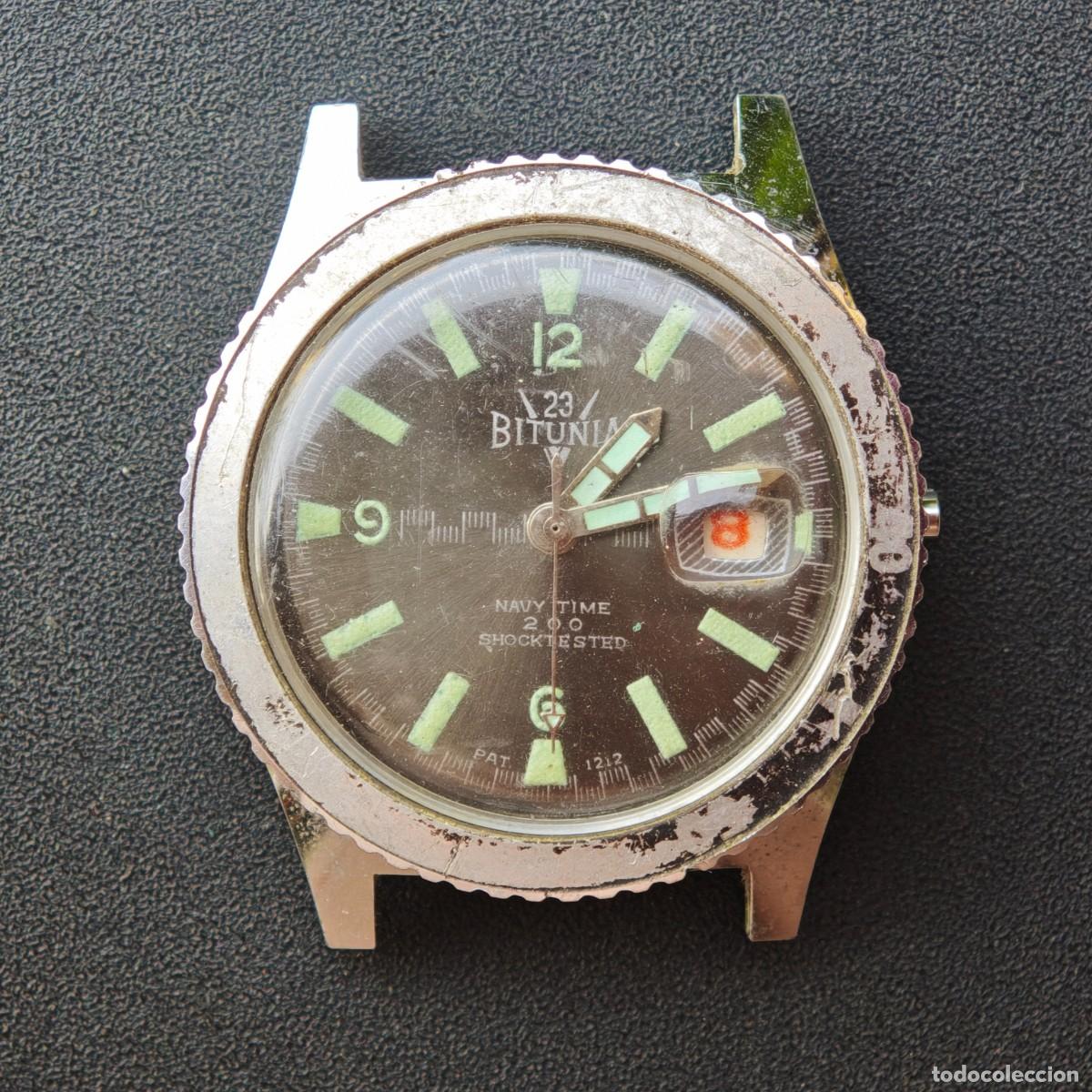 Vintage: BITUNIA Navy Time 200 37mm reloj diver vintage MAM 1071 montre orologio watch