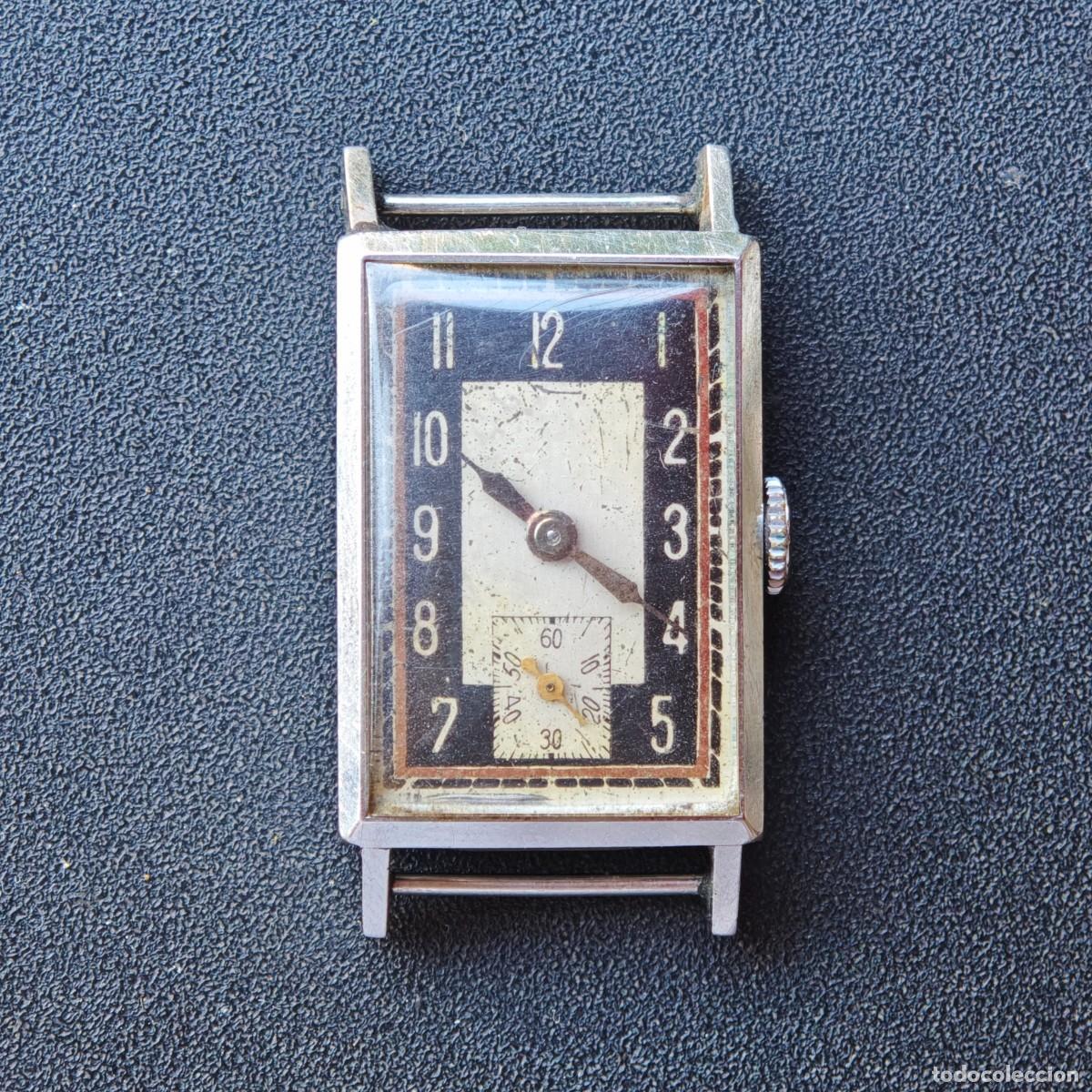 Vintage: Art deco tank reloj acero vintage steel watch montre orologio