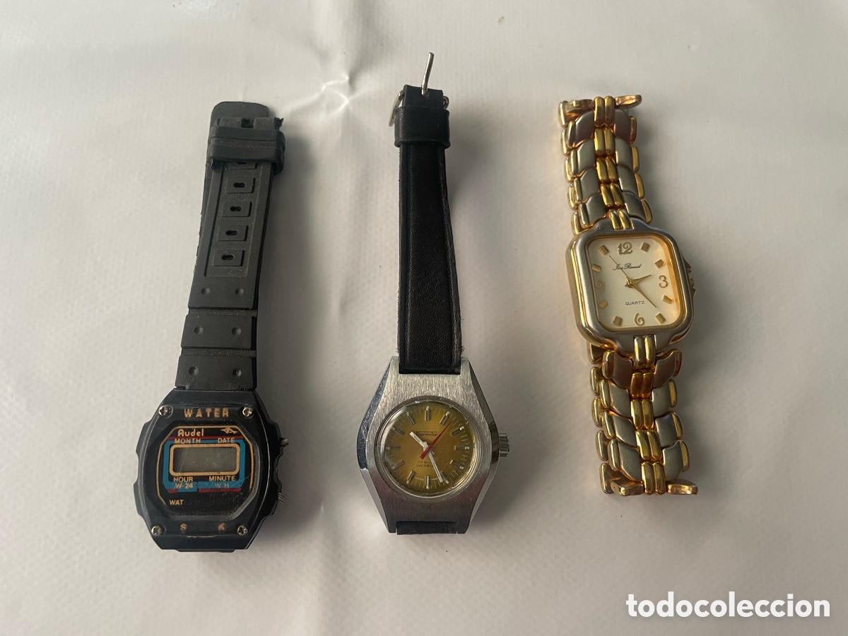 Vintage: Lote 3 relojes de pulsera vintage: Audel, Thermidor, Ives Renoid