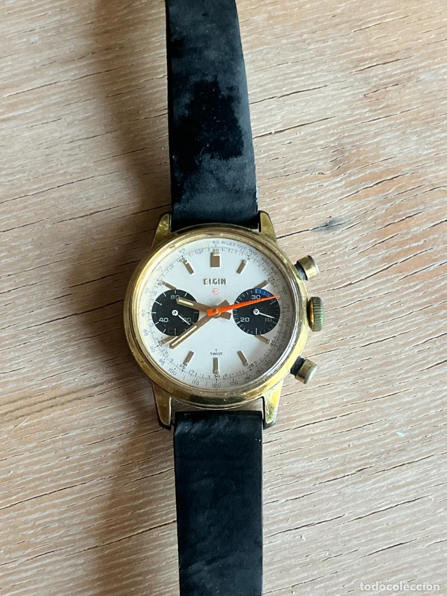 Vintage: Elgin Cron&oacute;grafo Mec&aacute;nico Elgin &rdquo;Panda&rdquo; (Referencia de &eacute;poca 329)