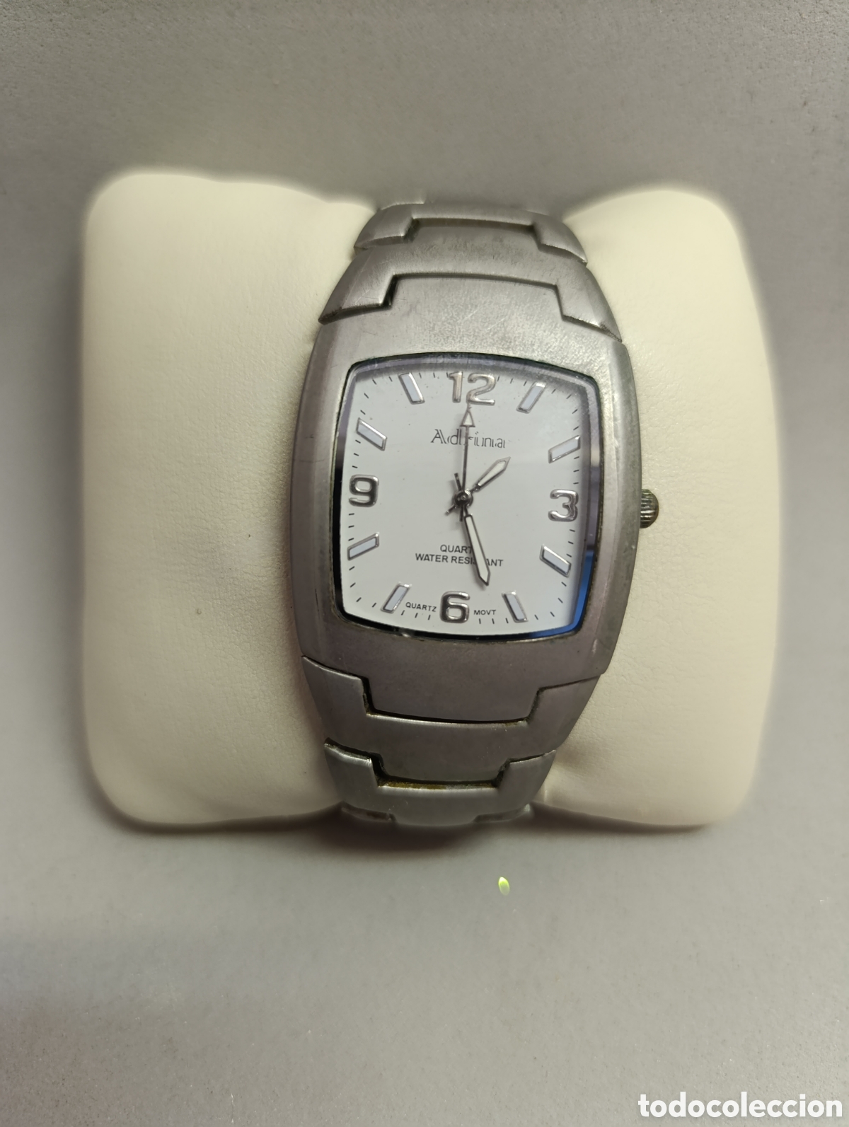 Vintage: RELOJ DE PULSERA ADRINA. QUARTZ. EATER RESISTANT. ESFERA CUADRADA. METALICO.