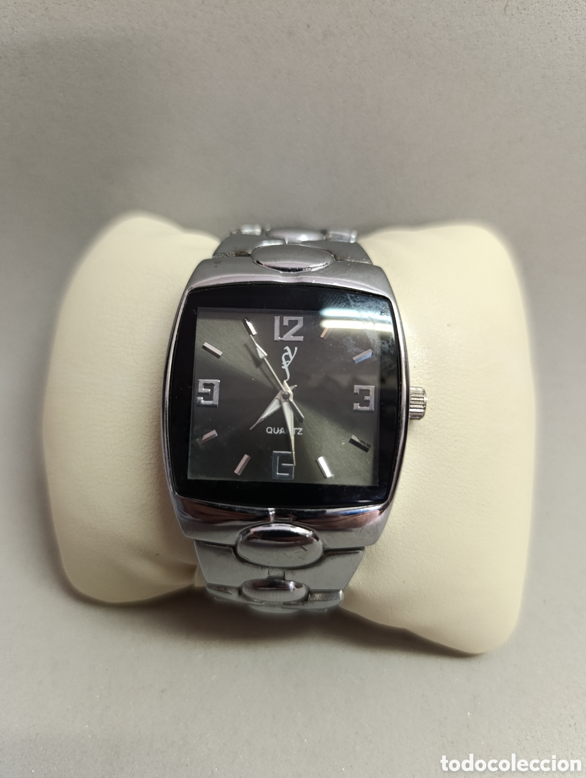 Vintage: RELOJ DE PULSERA FY. METALICO. ESFERA CUADRADA NEGRA.