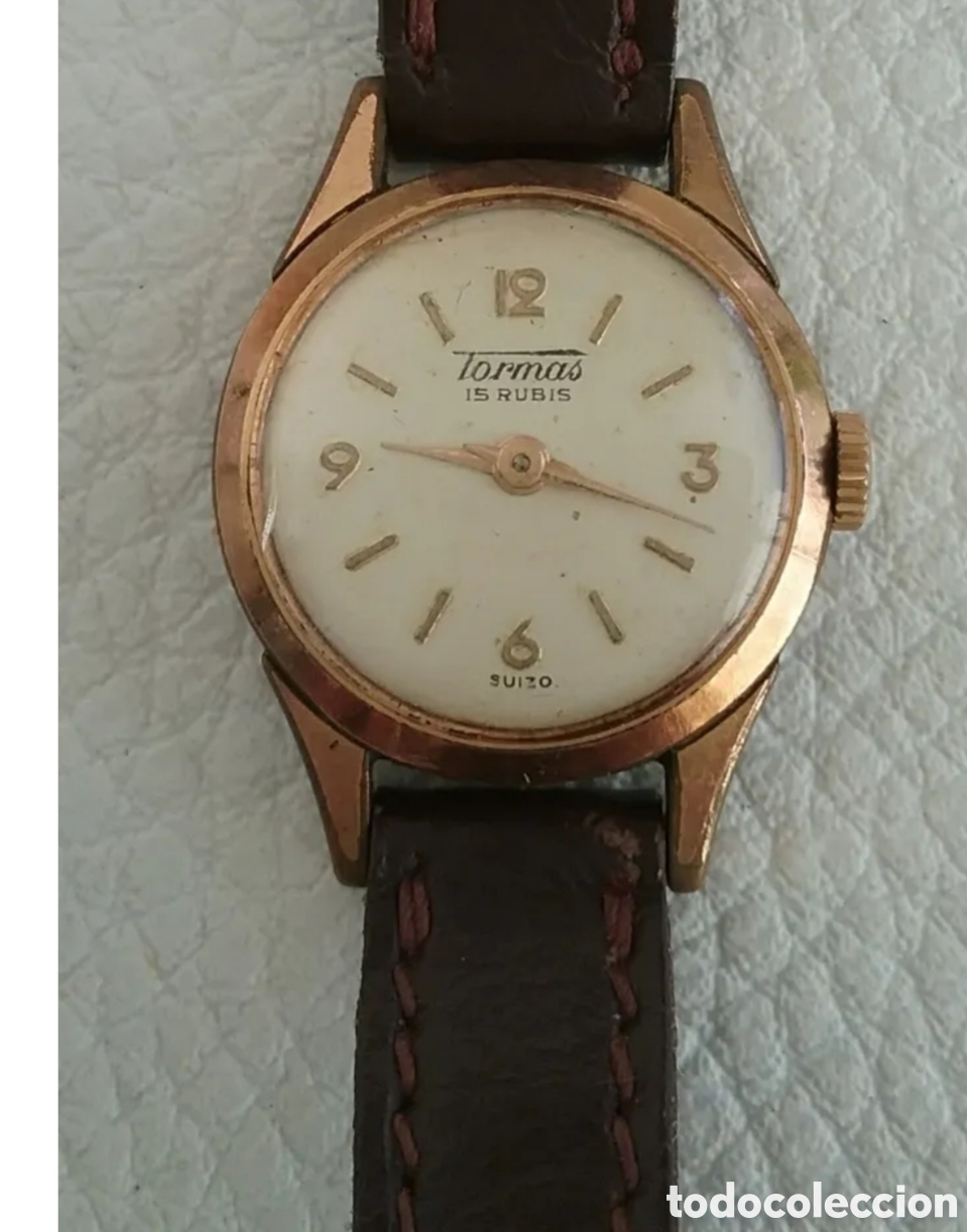 Vintage Uhren: Reloj suizo TORMAS de se&ntilde;ora, carga manual. FUNCIONANDO.