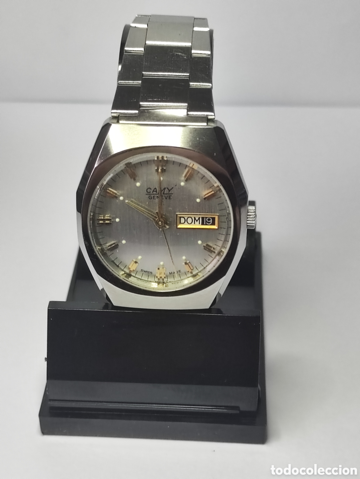 Vintage: Reloj Vintage Camy Gen&egrave;ve Automatic Swiss Made Corona Firmada + Funda Viaje