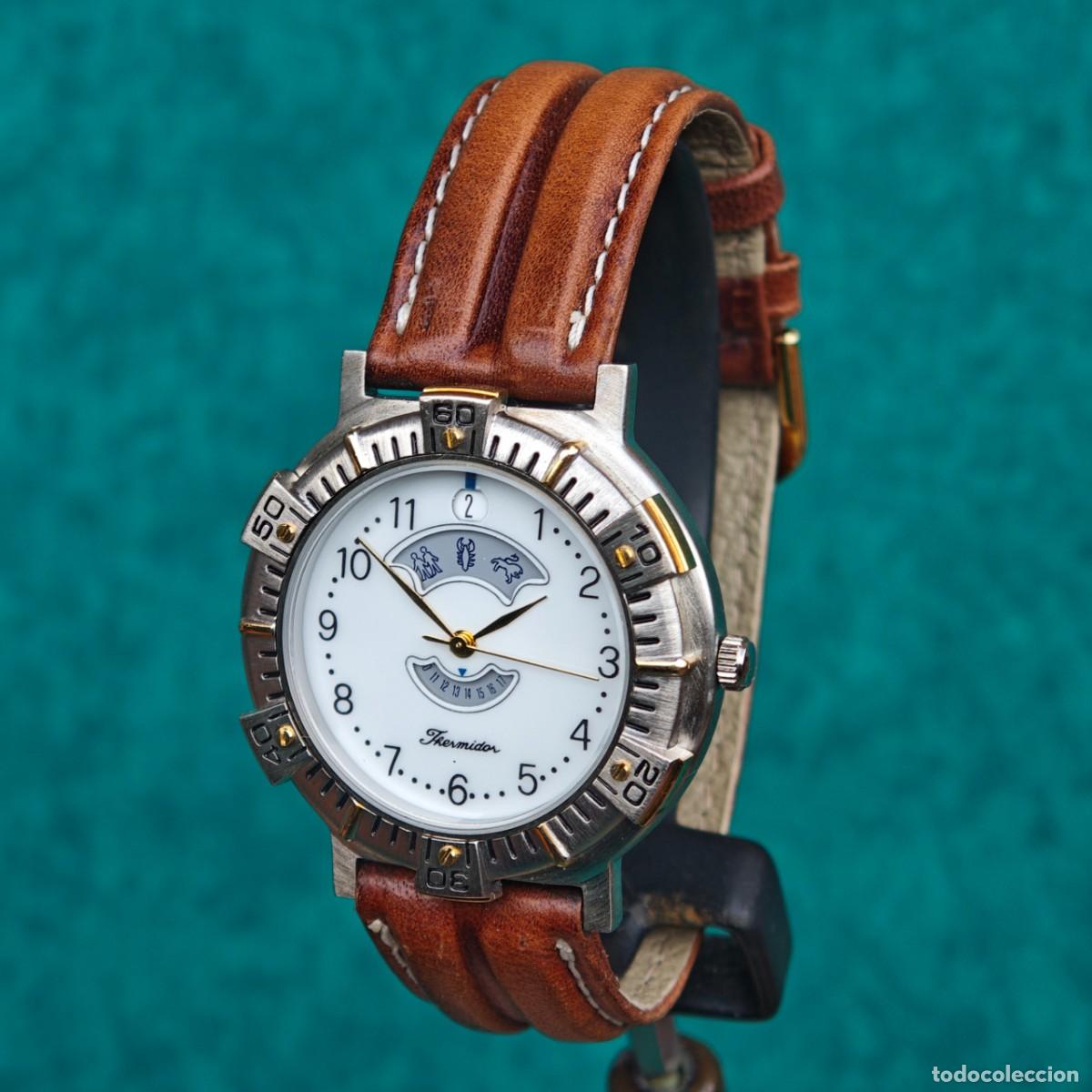 Vintage: THERMIDOR Calendar Jumbo 38mm reloj quartz vintage montre orologio zodiac watch NOS
