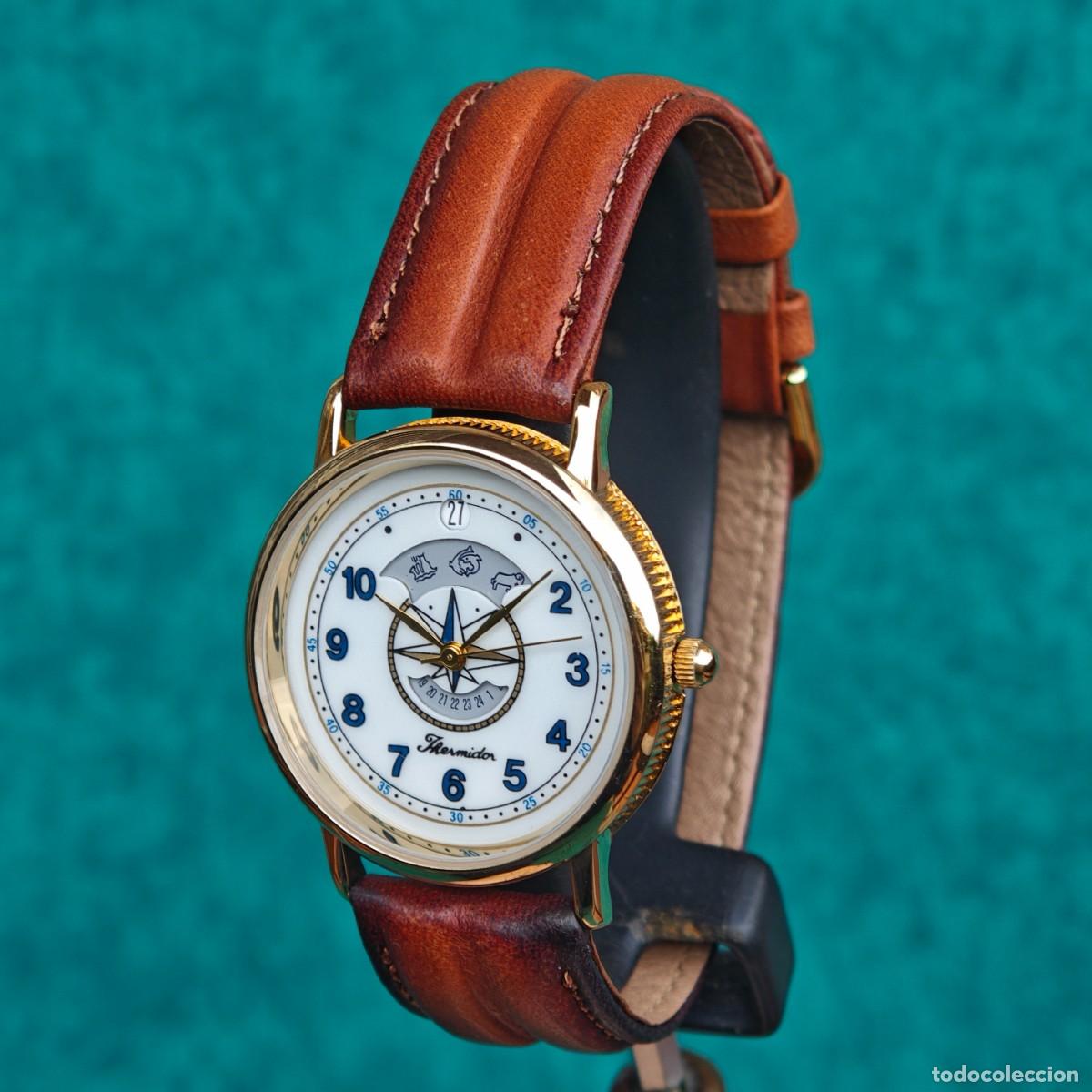 Vintage: THERMIDOR Calendar reloj quartz vintage montre orologio zodiac watch NOS