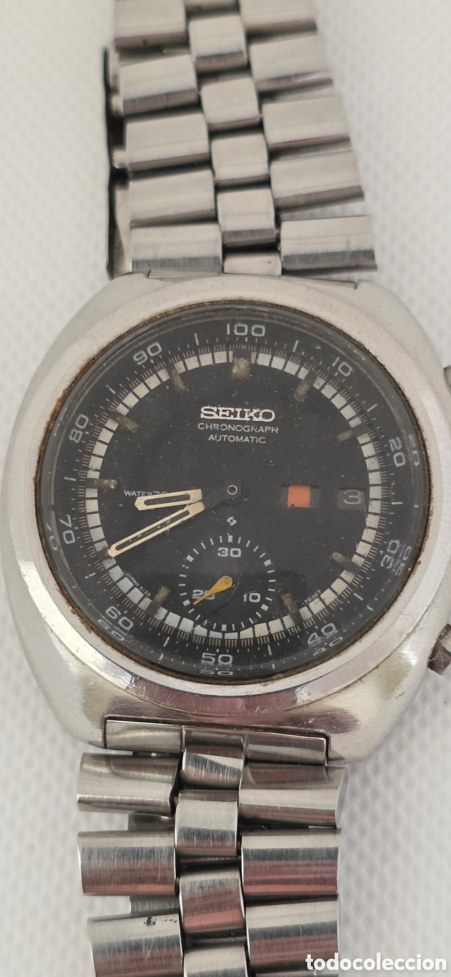 Vintage: Seiko Chronograph Autom&aacute;tico 6139-7001 Vintage Jap&oacute;n &ndash; Para Piezas o Reparar &ndash; Movimiento 6139A