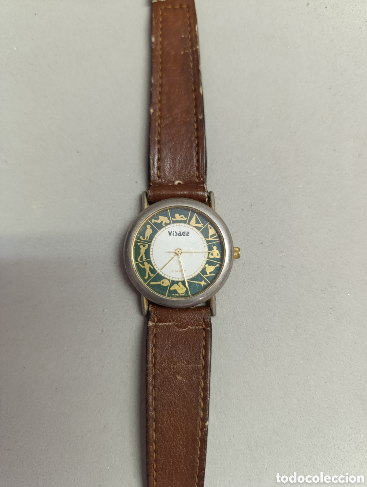 Vintage: RELOJ DE PULSERA VISAGE. CAJA METALICA Y ESFERA DECORACION DEPORTIVA.