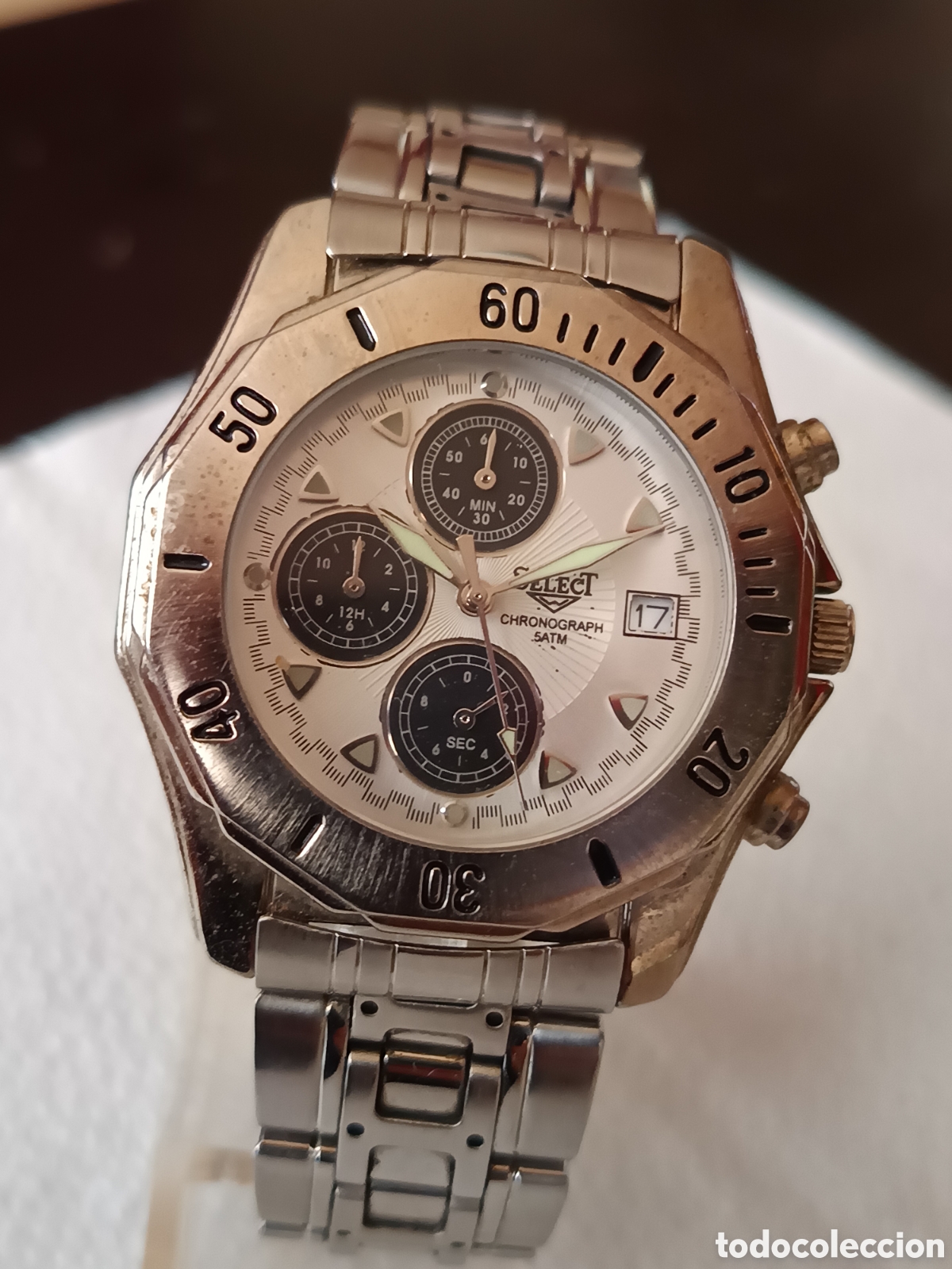 Vintage: Reloj SELECT CRON&Oacute;GRAFO CALENDARIO 5 WAR FUNCIONA PERFECTAMENTE