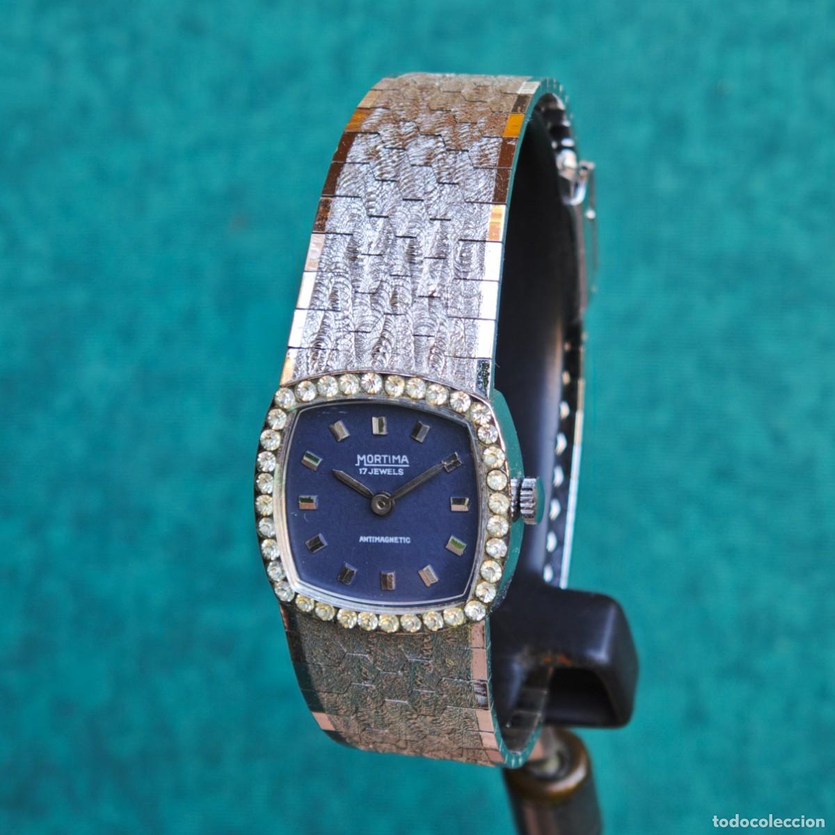 Vintage: MORTIMA reloj de cuerda brazalete joya vintage montre orologio watch France NOS