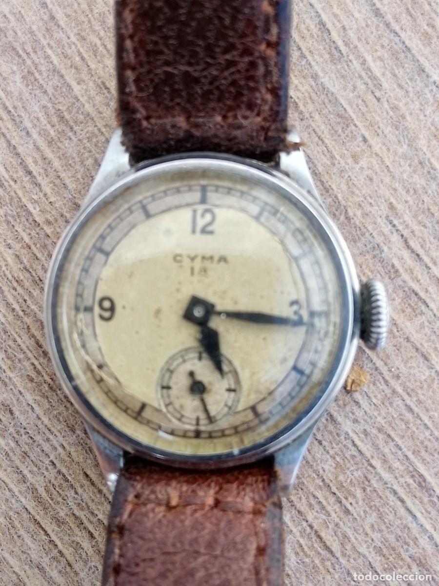 Vintage: Antiguo reloj de pulsera militar CYMA, calibre Tavannes 15 Jewels, a&ntilde;os 40. &iexcl;Funcionando perfecto!